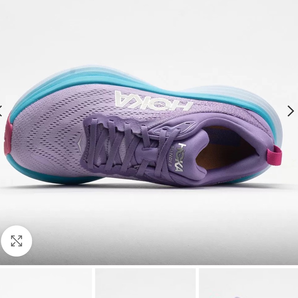 Hoka Sneakers Size 6.5 NWOT Bondi 8 Chalk Violet/Pastel Lilac - Picture 5 of 12